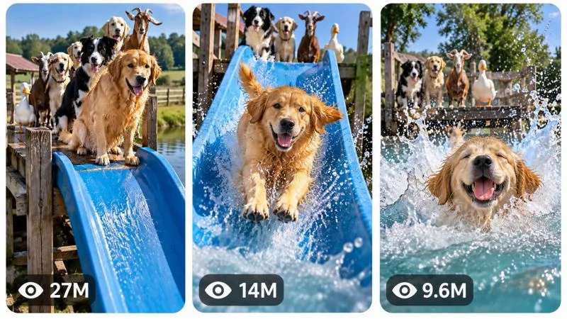 30 sec VIRAL ANIMAL CHALLENGE QUEUE & PHYSICAL PAYOFF ENGINE
