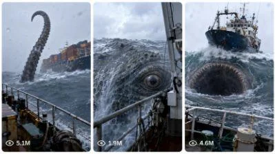 DEEP SEA GIANT CREATURE ATTACK