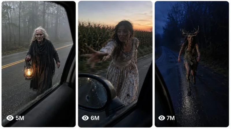 30SEC AMERICAN ROADSIDE SUPERNATURAL ENCOUNTER