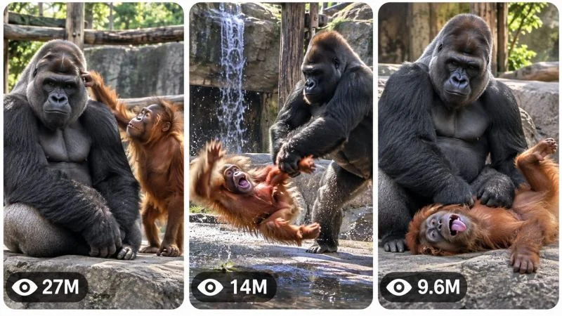GORILLA SCHOOL VIRAL ANIMAL PHYSICAL-COMEDY CONTENT ENGINE