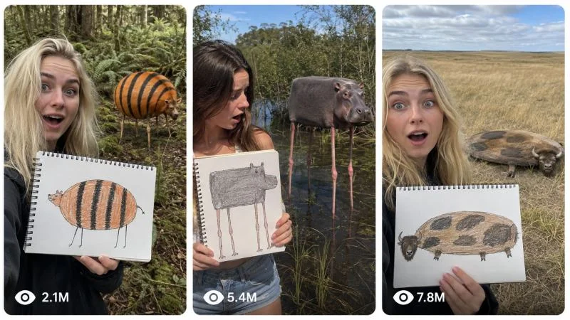 WEIRD DRAWING BECOMES A REAL FOREST CREATURE Engine