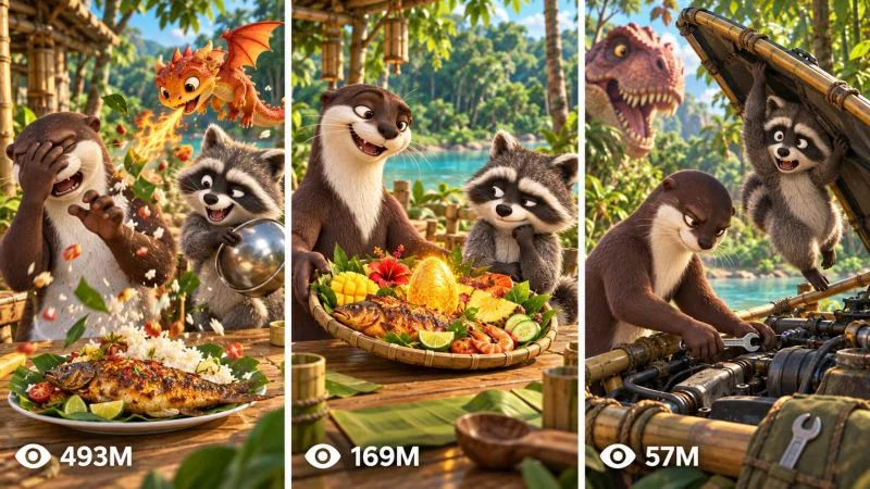 3D OTTER RACCOON — FANTASY ADVENTURE COMEDY